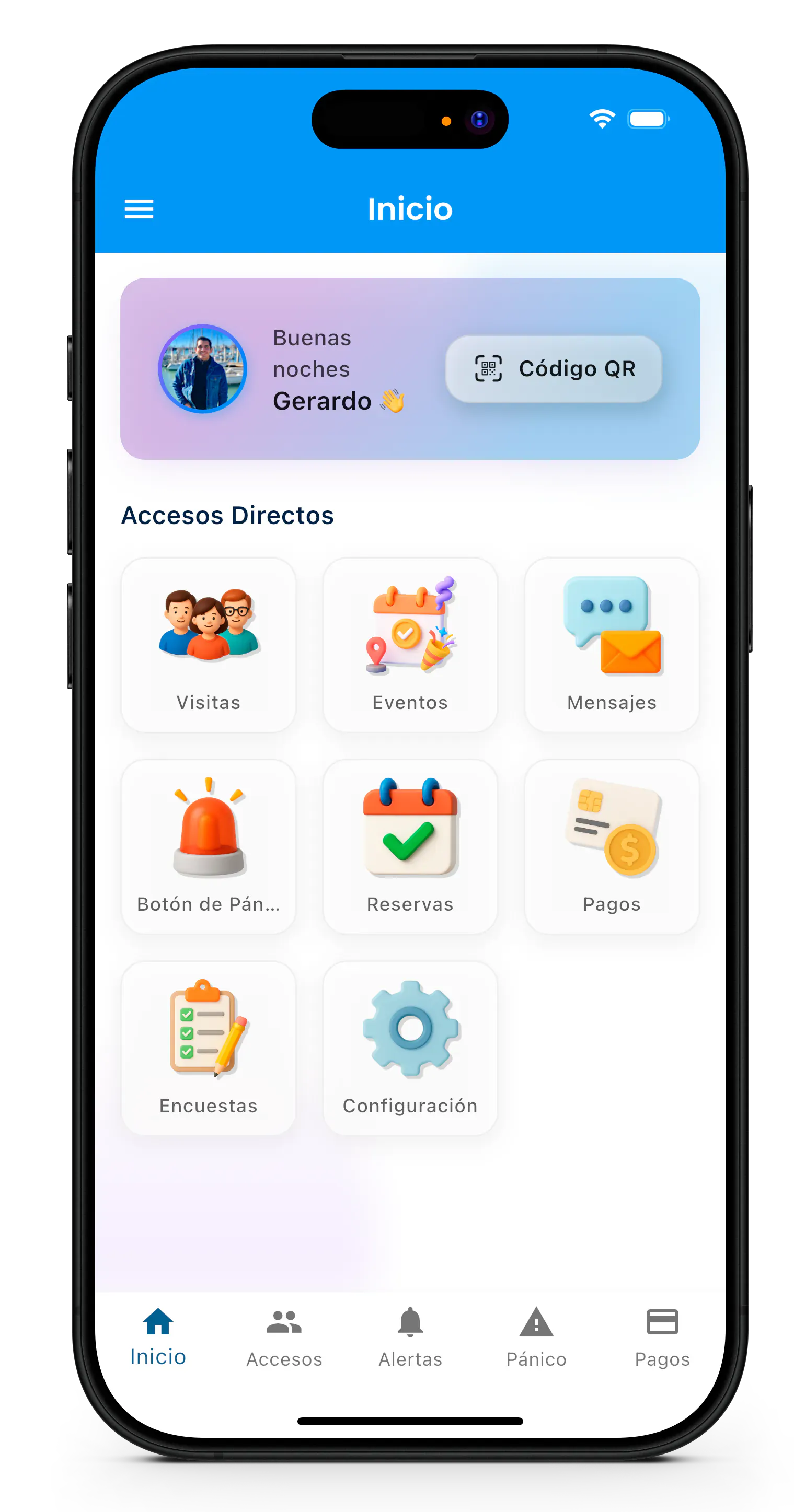 Pantalla principal de Zentry