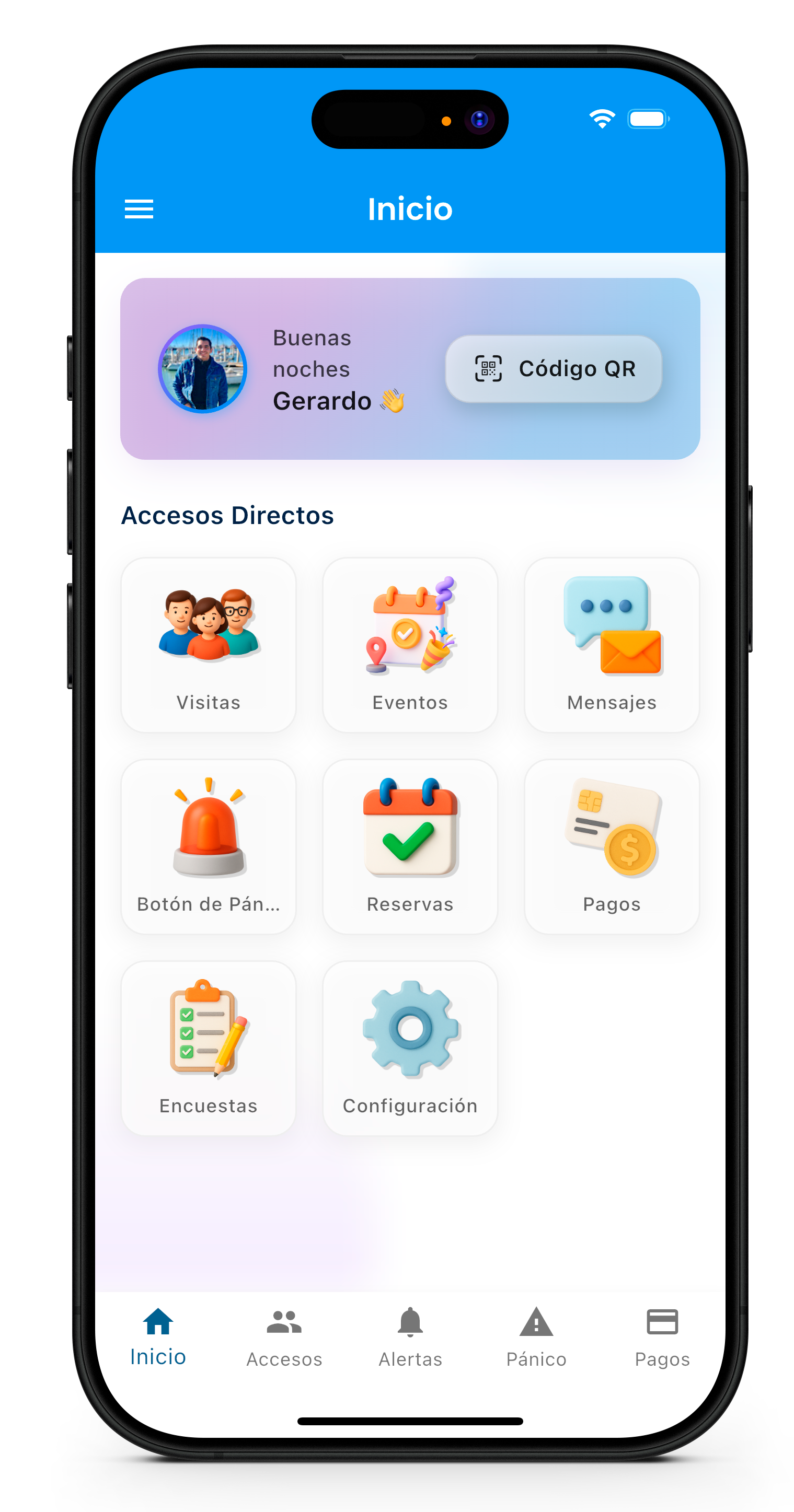 Pantalla principal de Zentry